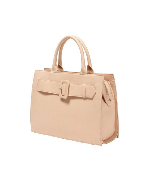 an another angelus（アンアナザーアンジェラス）の「ベルト使いスクエアトートバッグ/an another angelus（トートバッグ・レディース・その他）」の2枚目の写真