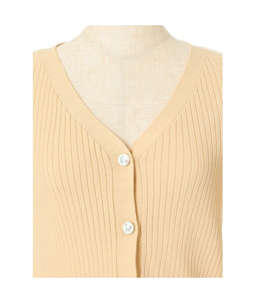 an another angelus（アンアナザーアンジェラス）の「陶器風ローズ釦ニットカーディガン/an another angelus（カーディガン/ボレロ・レディース・その他）」の5枚目の写真