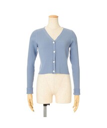 an another angelus | 陶器風ローズ釦ニットカーディガン/an another angelus(カーディガン/ボレロ)