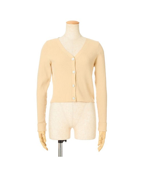 an another angelus（アンアナザーアンジェラス）の「陶器風ローズ釦ニットカーディガン/an another angelus（カーディガン/ボレロ・レディース・その他）」の4枚目の写真