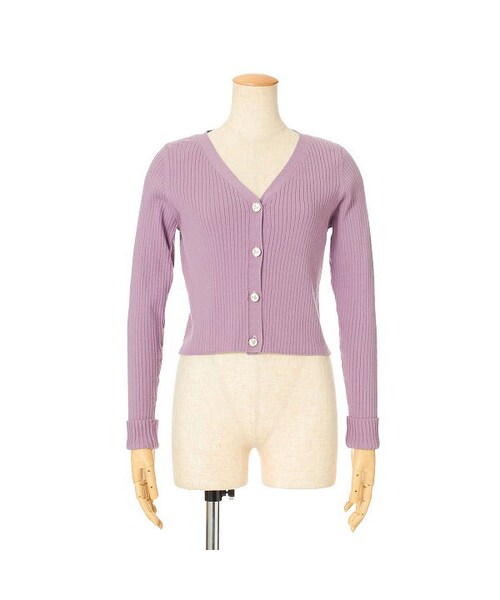 an another angelus（アンアナザーアンジェラス）の「陶器風ローズ釦ニットカーディガン/an another angelus（カーディガン/ボレロ・レディース・その他）」の3枚目の写真