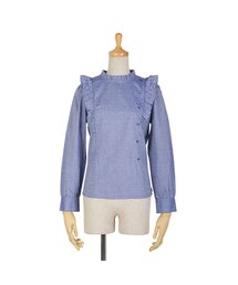 F i.n.t | フリル使いサイド釦プルオーバーブラウス/F i.n.t(シャツ/ブラウス)