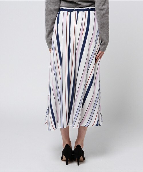 archives（アルシーヴ）の「ストライプフレアスカート（スカート・レディース・サックスブルー/イエロー・MEDIUM）」の5枚目の写真