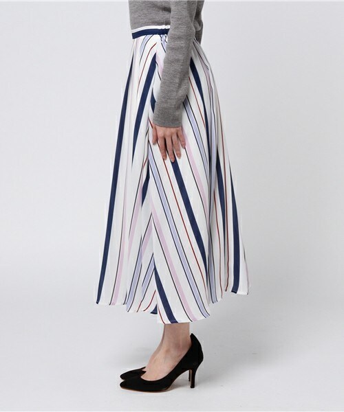 archives（アルシーヴ）の「ストライプフレアスカート（スカート・レディース・サックスブルー/イエロー・MEDIUM）」の4枚目の写真