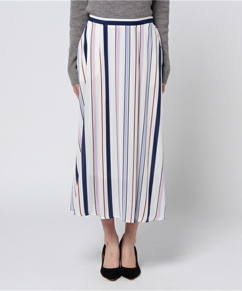 archives（アルシーヴ）の「ストライプフレアスカート（スカート・レディース・サックスブルー/イエロー・MEDIUM）」の3枚目の写真