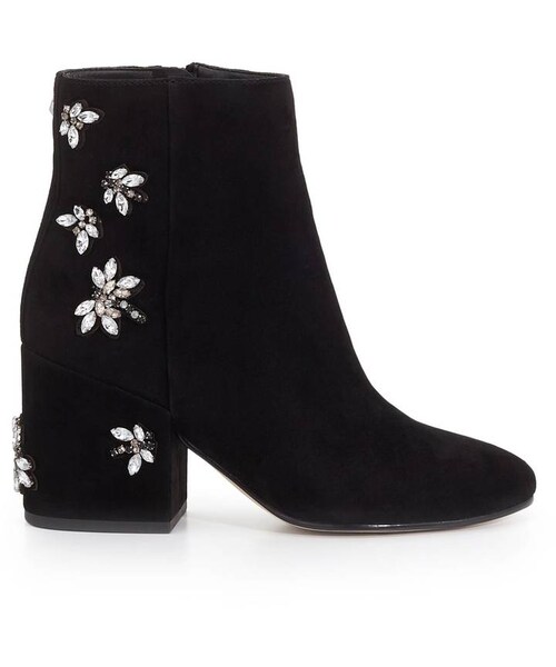 Sam Edelman（サムエデルマン）の「Taye Heeled Ankle Bootie（ブーツ・レディース・Black Leather/Black Suede/Black/Gem Suede/Black/Gold Jacquard/Camel Suede/Cinnamon Suede/Leopard Brahma/Pink Multi Gem/Pink Multi Print・10.0 M  (EU 40.0)/10.5 M  (EU 40.5)/11.0 M  (EU 41.0)/5.0 M  (EU 35.0)/5.5 M  (EU 35.5)/6.0 M  (EU 36.0)/6.5 M  (EU 36.5)/7.0 M  (EU 37.0)/7.5 M  (EU 37.5)/8.0 M  (EU 38.0)/8.5 M  (EU 38.5)/9.0 M  (EU 39.0)/9.5 M  (EU 39.5)）」の3枚目の写真