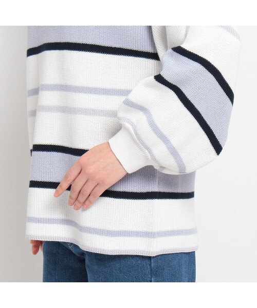 OZOC（オゾック）の「USコットンパフスリーブニットプルオーバー（トップス・レディース・オフホワイト/ベージュ/ピンク・その他）」の9枚目の写真