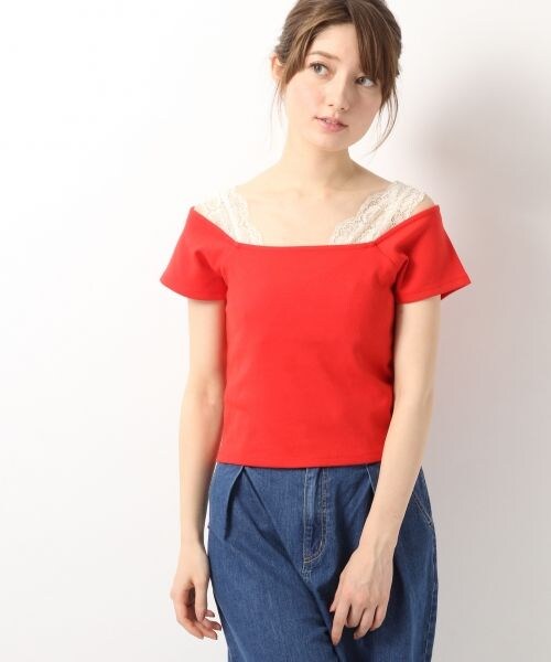 Heather(ヘザー)の「フライス*チビTEE(トップス・ホワイト/ブラック/レッド/マスタード)」の7枚目の写真