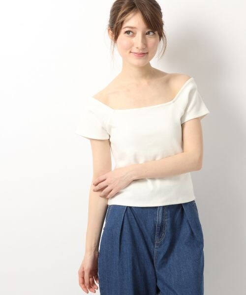 Heather(ヘザー)の「フライス*チビTEE(トップス・ホワイト/ブラック/レッド/マスタード)」の5枚目の写真