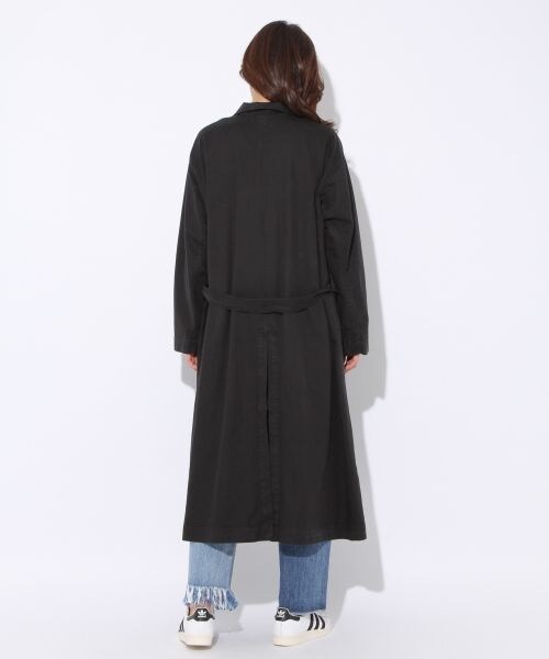 niko and...（ニコアンド）の「綿テンセルマキシトレンチコート（ジャケット/アウター・ブラック/キャメル）」の5枚目の写真