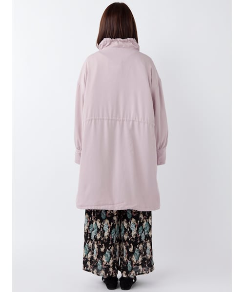 w closet（ダブルクローゼット）の「ハイネックギャザーコート（ジャケット/アウター・レディース・エクリュ/ピンク/Dベージュ・FREE）」の6枚目の写真