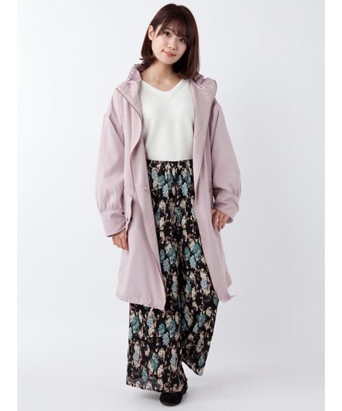 w closet（ダブルクローゼット）の「ハイネックギャザーコート（ジャケット/アウター・レディース・エクリュ/ピンク/Dベージュ・FREE）」の13枚目の写真