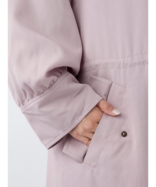 w closet（ダブルクローゼット）の「ハイネックギャザーコート（ジャケット/アウター・レディース・エクリュ/ピンク/Dベージュ・FREE）」の9枚目の写真