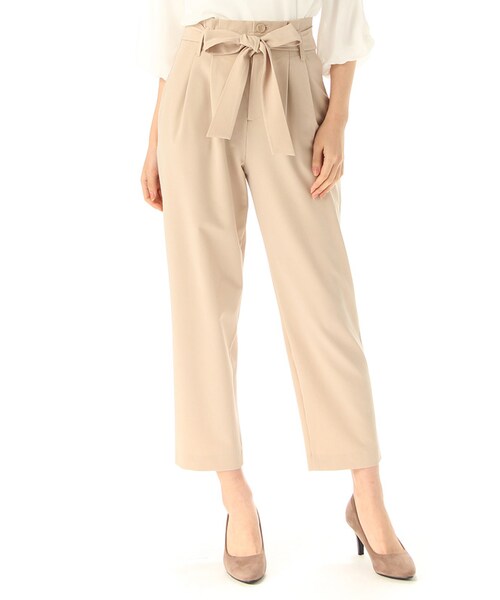 Honeys（ハニーズ）の「ワイドテーパードパンツ（パンツ・スキニー・レディース・ブラック/ネイビー/ピンク/ベージュ・Ｓ/Ｍ/Ｌ）」の3枚目の写真