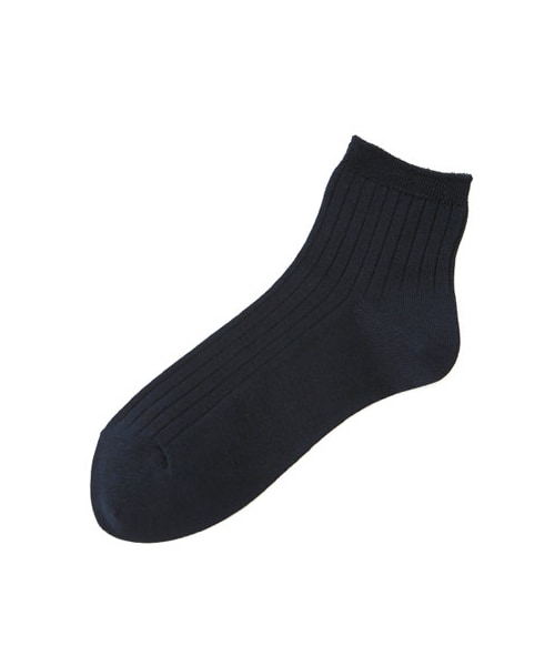 靴下屋（クツシタヤ）の「◆高橋愛さん着用◆冷感ドライ6×2リブショートソックス（ソックス・靴下・レディース・サラシ/シルバーグレー/クロ/ベージュ/シュアカ/シャーベット/オレンジ/キミドリ/ダルサックス/ブルー/コン/ラベンダー・22.0～24.0cm）」の7枚目の写真