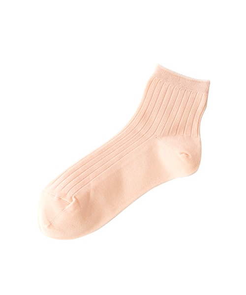 靴下屋（クツシタヤ）の「◆高橋愛さん着用◆冷感ドライ6×2リブショートソックス（ソックス・靴下・レディース・サラシ/シルバーグレー/クロ/ベージュ/シュアカ/シャーベット/オレンジ/キミドリ/ダルサックス/ブルー/コン/ラベンダー・22.0～24.0cm）」の10枚目の写真