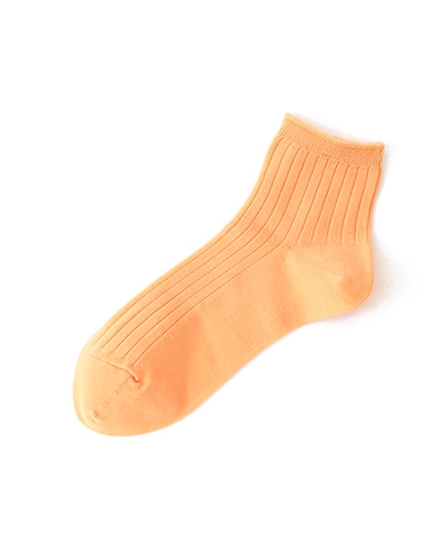 靴下屋（クツシタヤ）の「◆高橋愛さん着用◆冷感ドライ6×2リブショートソックス（ソックス・靴下・レディース・サラシ/シルバーグレー/クロ/ベージュ/シュアカ/シャーベット/オレンジ/キミドリ/ダルサックス/ブルー/コン/ラベンダー・22.0～24.0cm）」の9枚目の写真