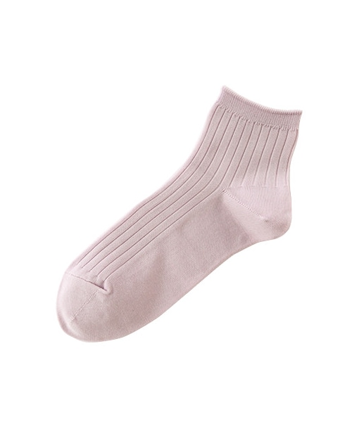 靴下屋（クツシタヤ）の「◆高橋愛さん着用◆冷感ドライ6×2リブショートソックス（ソックス・靴下・レディース・サラシ/シルバーグレー/クロ/ベージュ/シュアカ/シャーベット/オレンジ/キミドリ/ダルサックス/ブルー/コン/ラベンダー・22.0～24.0cm）」の12枚目の写真