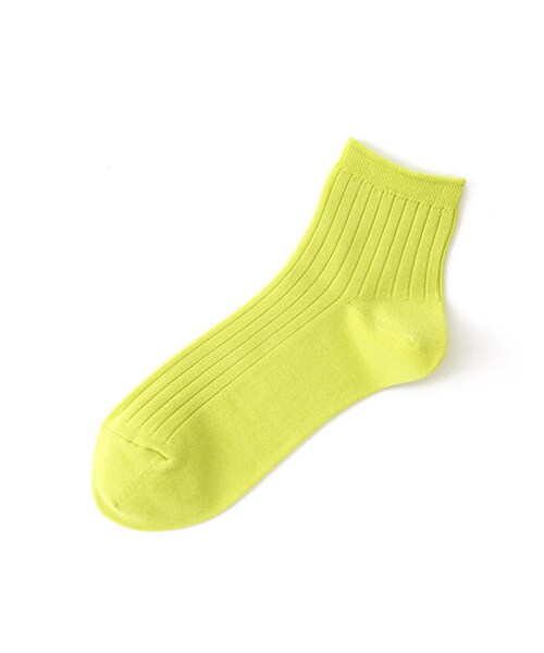 靴下屋（クツシタヤ）の「◆高橋愛さん着用◆冷感ドライ6×2リブショートソックス（ソックス・靴下・レディース・サラシ/シルバーグレー/クロ/ベージュ/シュアカ/シャーベット/オレンジ/キミドリ/ダルサックス/ブルー/コン/ラベンダー・22.0～24.0cm）」の5枚目の写真