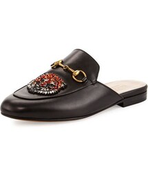 GUCCI | Gucci Princetown Sword & Tiger Horsebit Mule, Black(サンダル)