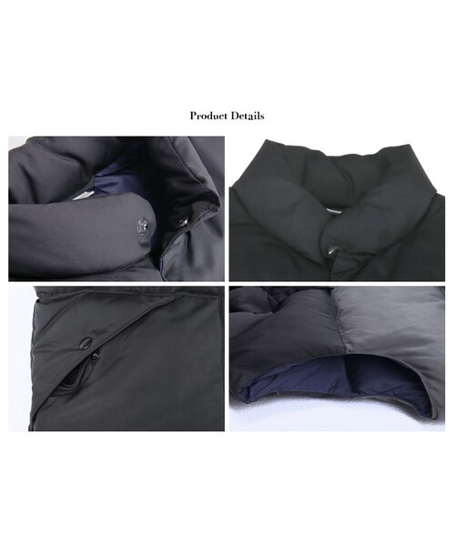 THE STRAND（ストランド）の「THE STRAND(ストランド)　バイカラーダウンベスト（ベスト・メンズ・グレー×ブラック/カーキ×モスグリーン・S-M/M-L）」の4枚目の写真