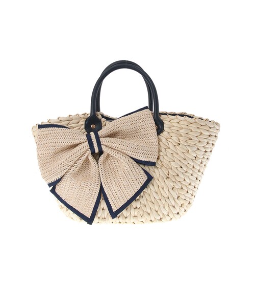 31 Sons de mode（トランテアン　ソン　ドゥ　モード）の「ビッグリボンかごバッグ《予約アイテム》（バッグ・レディース・キャメル/ベージュ・フリー）」の2枚目の写真