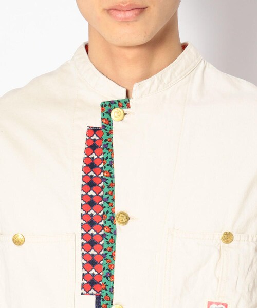 BOHEMIANS（ボヘミアンズ）の「BOHEMIANS/ボヘミアンズ 別注NATURAL DENIM PATCH STAND COL CA JAC（ジャケット/アウター・メンズ・WHITE・S/M/L）」の5枚目の写真