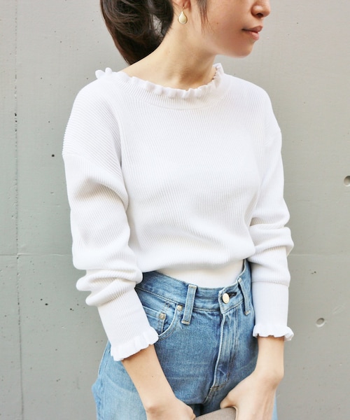IENA - IENA⭐︎ cotton フリル カラー トップス◆ IENA（イエナ）の「《予約》cotton フリル カラー トップス
