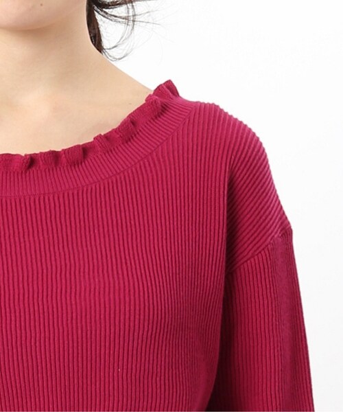 IENA - IENAイエナ cotton フリル カラー トップス ピンクA 新品 IENAイエナ cotton フリル カラー トップス ピンクA 新品