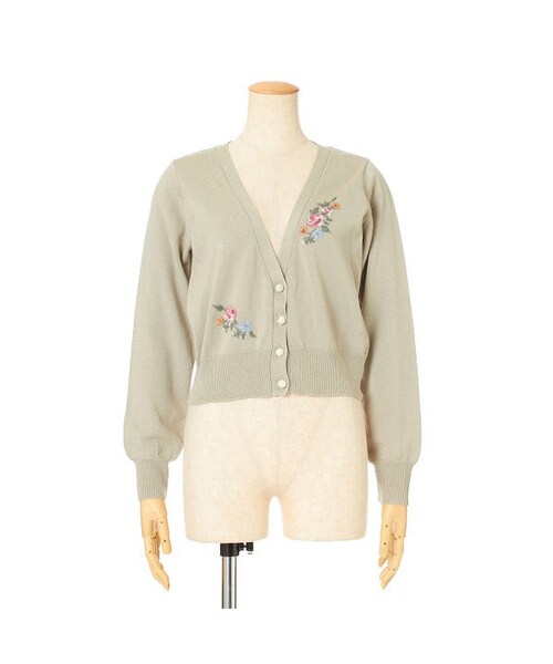 F i.n.t(フィント)の「ローズ刺繍Vネックニットカーディガン/F&A(カーディガン/ボレロ・レディース・その他)」の5枚目の写真