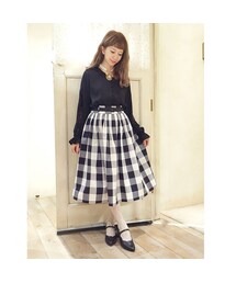 an another angelus | ビッグギンガムチェックタックスカート/an another angelus(スカート)