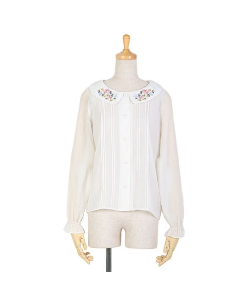 F i.n.t(フィント)の「フラワークロスステッチブラウス/F i.n.t(シャツ/ブラウス・レディース・その他)」の2枚目の写真