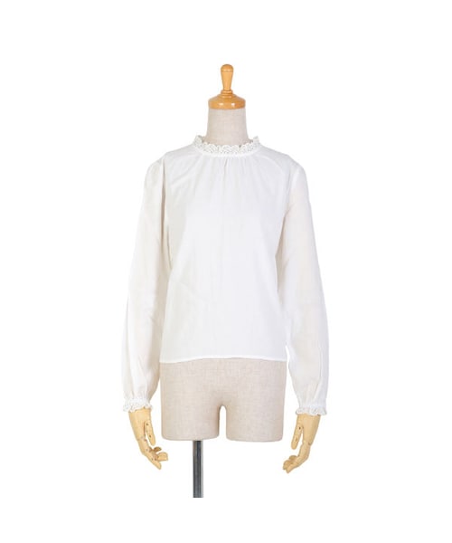 F i.n.t（フィント）の「レーススタンドカラープルオーバーブラウス/F i.n.t（シャツ/ブラウス・レディース・その他）」の3枚目の写真