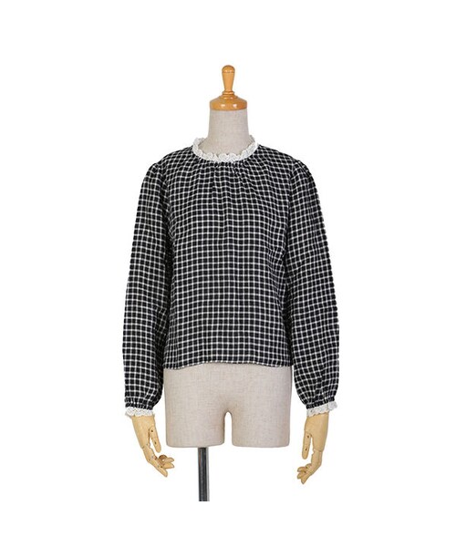 F i.n.t（フィント）の「レーススタンドカラープルオーバーブラウス/F i.n.t（シャツ/ブラウス・レディース・その他）」の4枚目の写真