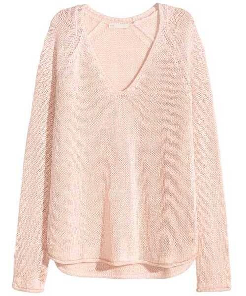 H&M（エイチ・アンド・エム）の「H&M Knit Sweater（ニット/セーター・レディース・Apricot/Dark gray/White/Light pink/Khaki green・XS/M/S/L/XL）」の5枚目の写真