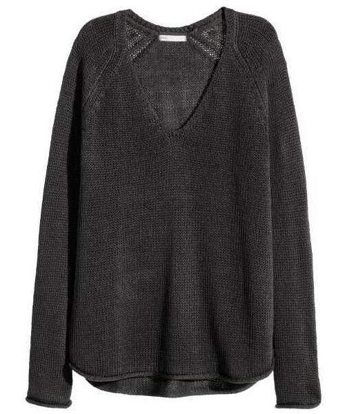 H&M（エイチ・アンド・エム）の「H&M Knit Sweater（ニット/セーター・レディース・Apricot/Dark gray/White/Light pink/Khaki green・XS/M/S/L/XL）」の3枚目の写真