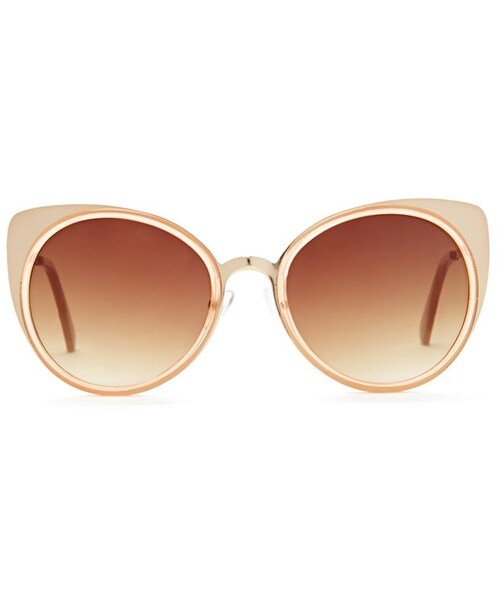 FOREVER 21（フォーエバー トゥエンティーワン）の「FOREVER 21 gradient cat eye sunglasses（サングラス・レディース・Gold/peach・ONE SIZE）」の6枚目の写真
