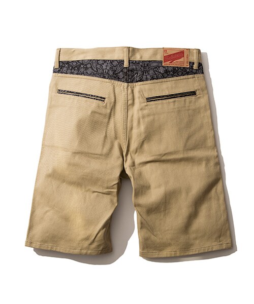 Subciety（サブサエティ）の「WORK SHORTS-PAISLEY-（パンツ・メンズ・BLACK/BEIGE・S/M/L/XL）」の2枚目の写真