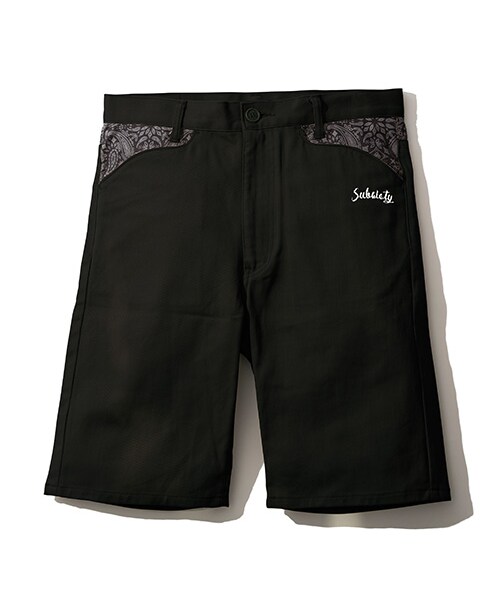Subciety（サブサエティ）の「WORK SHORTS-PAISLEY-（パンツ・メンズ・BLACK/BEIGE・S/M/L/XL）」の3枚目の写真