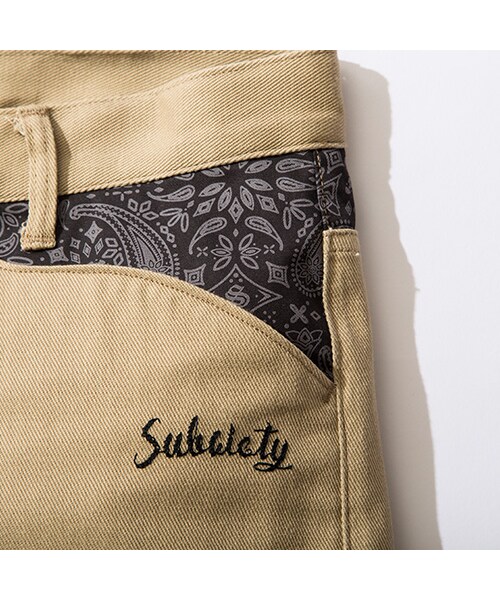 Subciety（サブサエティ）の「WORK SHORTS-PAISLEY-（パンツ・メンズ・BLACK/BEIGE・S/M/L/XL）」の6枚目の写真