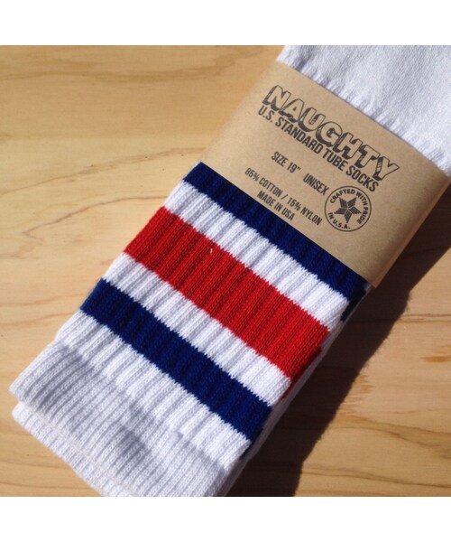 NAUGHTY (kobe)（ノーティー）の「"OLD SCHOOL" STRIPED TUBE SOCKS（ソックス/靴下・メンズ・その他）」の4枚目の写真