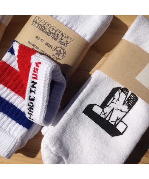 NAUGHTY (kobe)（ノーティー）の「"OLD SCHOOL" STRIPED TUBE SOCKS（ソックス/靴下・メンズ・その他）」の3枚目の写真