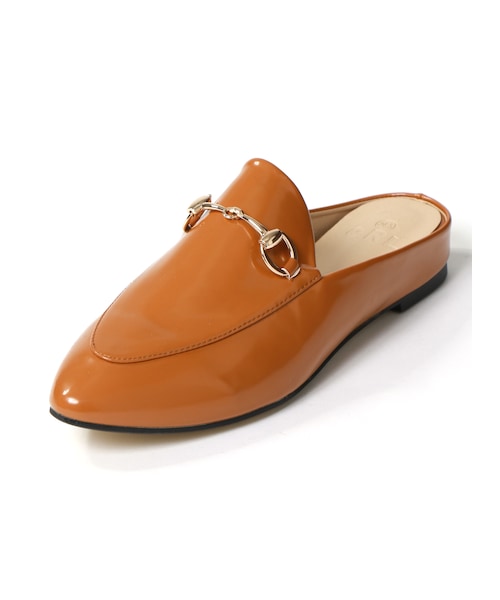 GRL（グレイル）の「ビット付ローファースリッパシューズ（その他シューズ・レディース・ブラック/キャメル・24.5）」の2枚目の写真