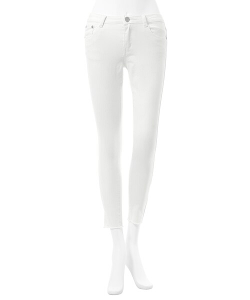 GRL（グレイル）の「カットオフストレッチスキニーパンツ（その他パンツ・レディース・ブラック/ホワイト・XS）」の2枚目の写真