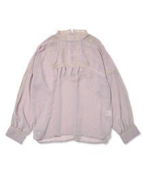 flower | pintuck lace blouse～ﾋﾟﾝﾀｯｸﾚｰｽﾌﾞﾗｳｽ(シャツ/ブラウス)