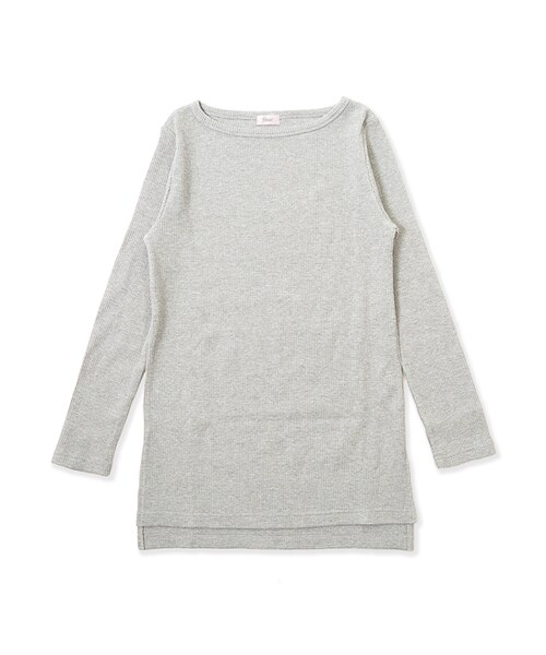 flower（フラワー）の「long slip thrmal～ロングスリップサーマル（Tシャツ/カットソー・レディース・white/ｇｒａｙ・FREE）」の2枚目の写真