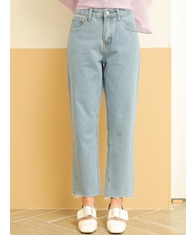 KORMARCH | ストレートカットオフブルーデニムパンツ(デニムパンツ)