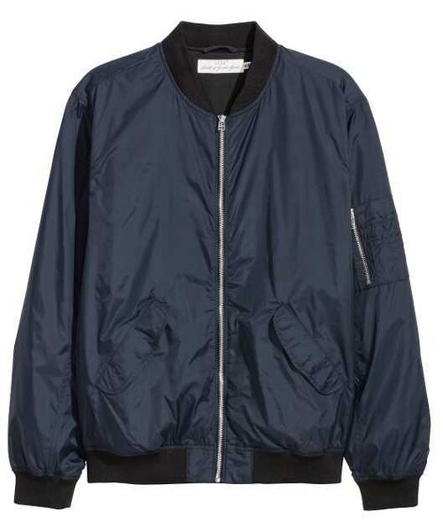 H&M（エイチ・アンド・エム）の「H&M Bomber Jacket（テーラードジャケット・メンズ・Khaki green/Black/Olive green/Dark blue・M/XS/S/XXL/XL/L）」の4枚目の写真