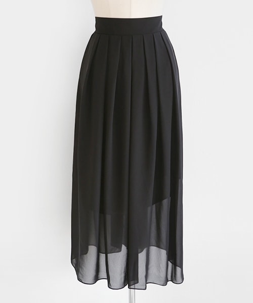 DHOLIC（ディーホリック）の「ウエストゴムプリーツシフォンミモレスカート（スカート・レディース・FREE）」の3枚目の写真