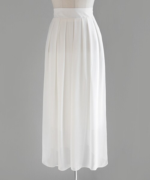 DHOLIC（ディーホリック）の「ウエストゴムプリーツシフォンミモレスカート（スカート・レディース・FREE）」の2枚目の写真